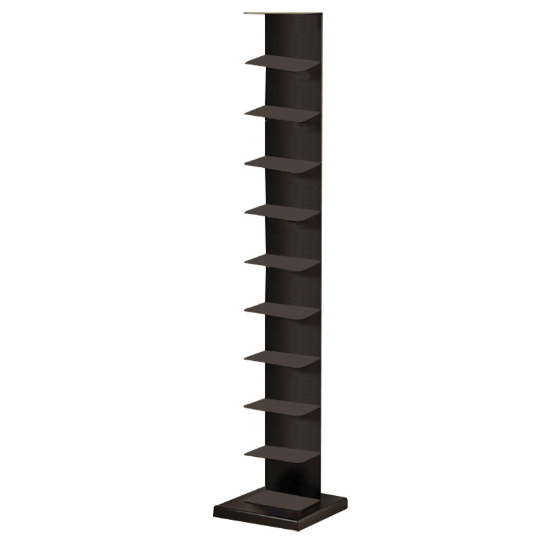 Modern Shelf Bookcase Metal Standard Bookshelf with Shelves for Living Room 13.2"L x 13.2"W x 68.9"H Black Clearhalo 'Bookcases' 'furn' 'furn_bookcases' 'Furniture' 'Office Furniture' 7859806