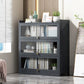 Contemporary Bamboo Bookcase Closed Back Bookshelf with Shelves for Study Room Clearhalo 'Bookcases' 'furn' 'furn_bookcases' 'Furniture' 'Office Furniture' 7859865