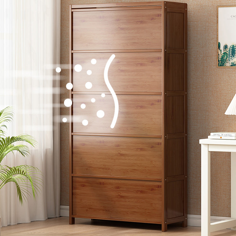 Contemporary Bamboo Bookcase Closed Back Bookshelf with Shelves for Study Room Clearhalo 'Bookcases' 'furn' 'furn_bookcases' 'Furniture' 'Office Furniture' 7859876