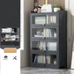 Contemporary Bamboo Bookcase Closed Back Bookshelf with Shelves for Study Room 24"L x 12"W x 55"H Grey Clearhalo 'Bookcases' 'furn' 'furn_bookcases' 'Furniture' 'Office Furniture' 7859885