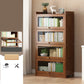 Contemporary Bamboo Bookcase Closed Back Bookshelf with Shelves for Study Room 24"L x 12"W x 55"H Brown Clearhalo 'Bookcases' 'furn' 'furn_bookcases' 'Furniture' 'Office Furniture' 7859886