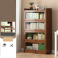 Contemporary Bamboo Bookcase Closed Back Bookshelf with Shelves for Study Room 28"L x 12"W x 55"H Brown Clearhalo 'Bookcases' 'furn' 'furn_bookcases' 'Furniture' 'Office Furniture' 7859888