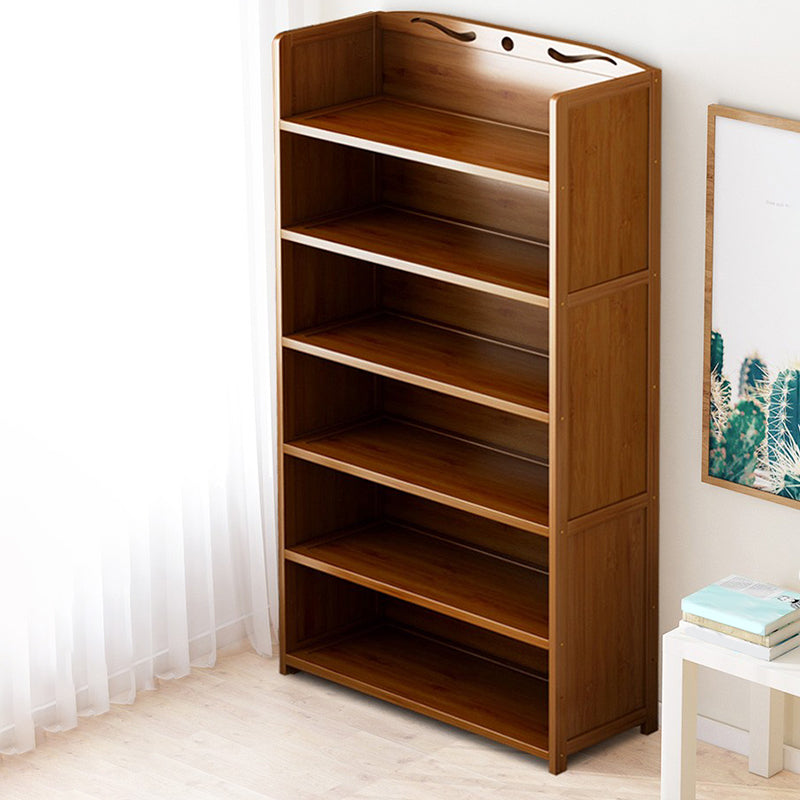 Vertical Contemporary Bamboo Bookcase Open Back Bookshelf for Office Clearhalo 'Bookcases' 'furn' 'furn_bookcases' 'Furniture' 'Office Furniture' 7859916