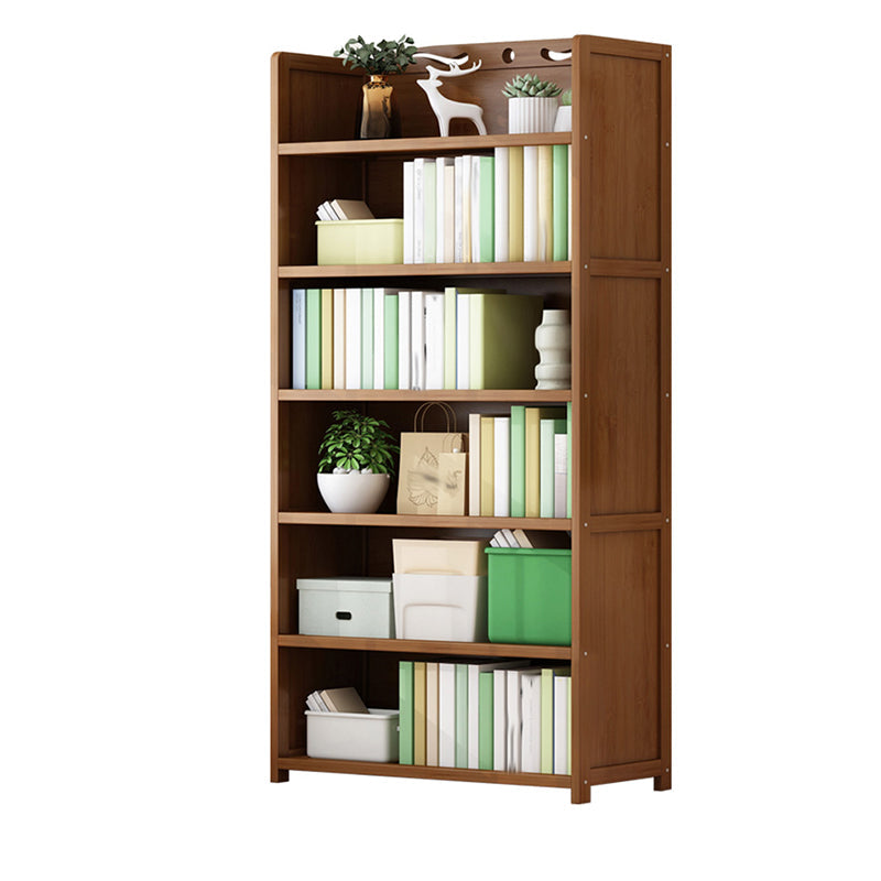Vertical Contemporary Bamboo Bookcase Open Back Bookshelf for Office Clearhalo 'Bookcases' 'furn' 'furn_bookcases' 'Furniture' 'Office Furniture' 7859920