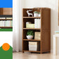 Vertical Contemporary Bamboo Bookcase Open Back Bookshelf for Office 19.7"L x 9.8"W x 43.3"H Brown No Drawer Clearhalo 'Bookcases' 'furn' 'furn_bookcases' 'Furniture' 'Office Furniture' 7859928