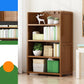 Vertical Contemporary Bamboo Bookcase Open Back Bookshelf for Office 27.6"L x 9.8"W x 43.3"H Brown No Drawer Clearhalo 'Bookcases' 'furn' 'furn_bookcases' 'Furniture' 'Office Furniture' 7859933