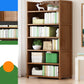Vertical Contemporary Bamboo Bookcase Open Back Bookshelf for Office 27.6"L x 9.8"W x 66.9"H Brown No Drawer Clearhalo 'Bookcases' 'furn' 'furn_bookcases' 'Furniture' 'Office Furniture' 7859950