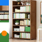 Vertical Contemporary Bamboo Bookcase Open Back Bookshelf for Office 35.4"L x 9.8"W x 66.9"H Brown No Drawer Clearhalo 'Bookcases' 'furn' 'furn_bookcases' 'Furniture' 'Office Furniture' 7859953