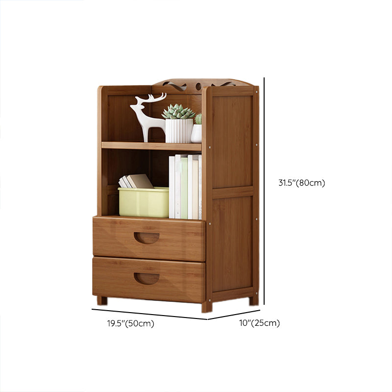 Vertical Contemporary Bamboo Bookcase Open Back Bookshelf for Office Clearhalo 'Bookcases' 'furn' 'furn_bookcases' 'Furniture' 'Office Furniture' 7859958