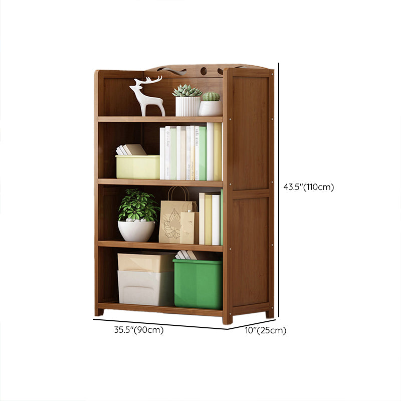 Vertical Contemporary Bamboo Bookcase Open Back Bookshelf for Office Clearhalo 'Bookcases' 'furn' 'furn_bookcases' 'Furniture' 'Office Furniture' 7859967