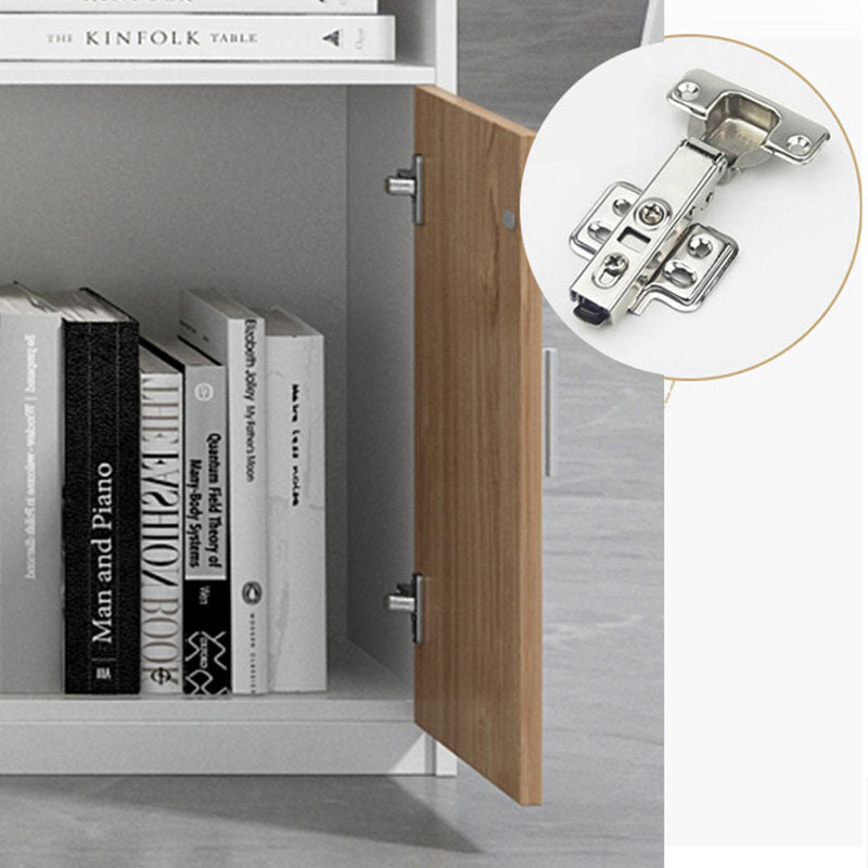 Moderno moderno mobile in legno ingegnerizzato con archiviazione di blocco per home office