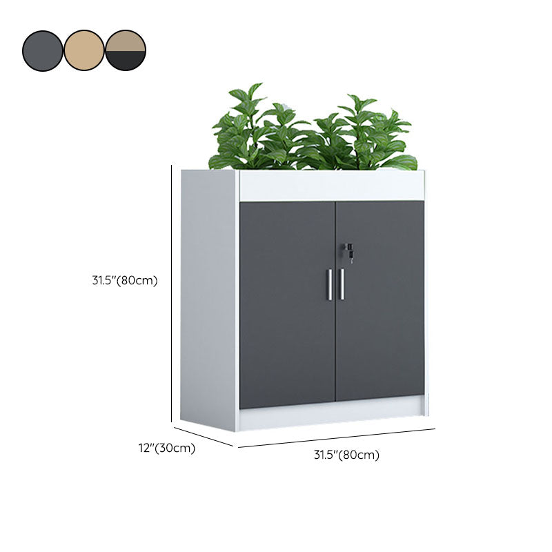 Archivo de madera moderno con almacenamiento de bloqueo para el hogar y la oficina