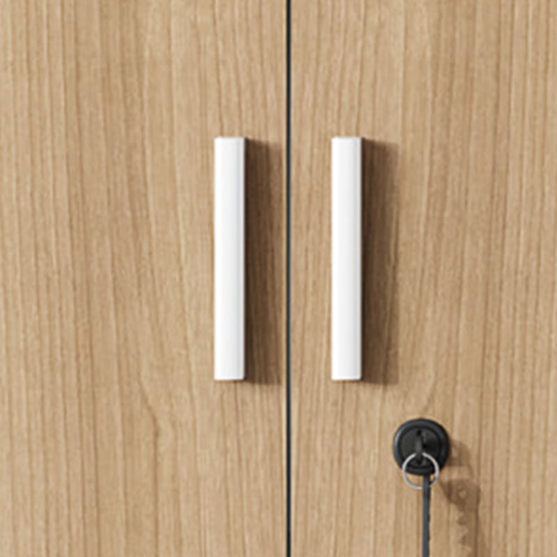 Archivo de madera de ingeniería moderno de Brown con almacenamiento de cerraduras para la oficina en casa