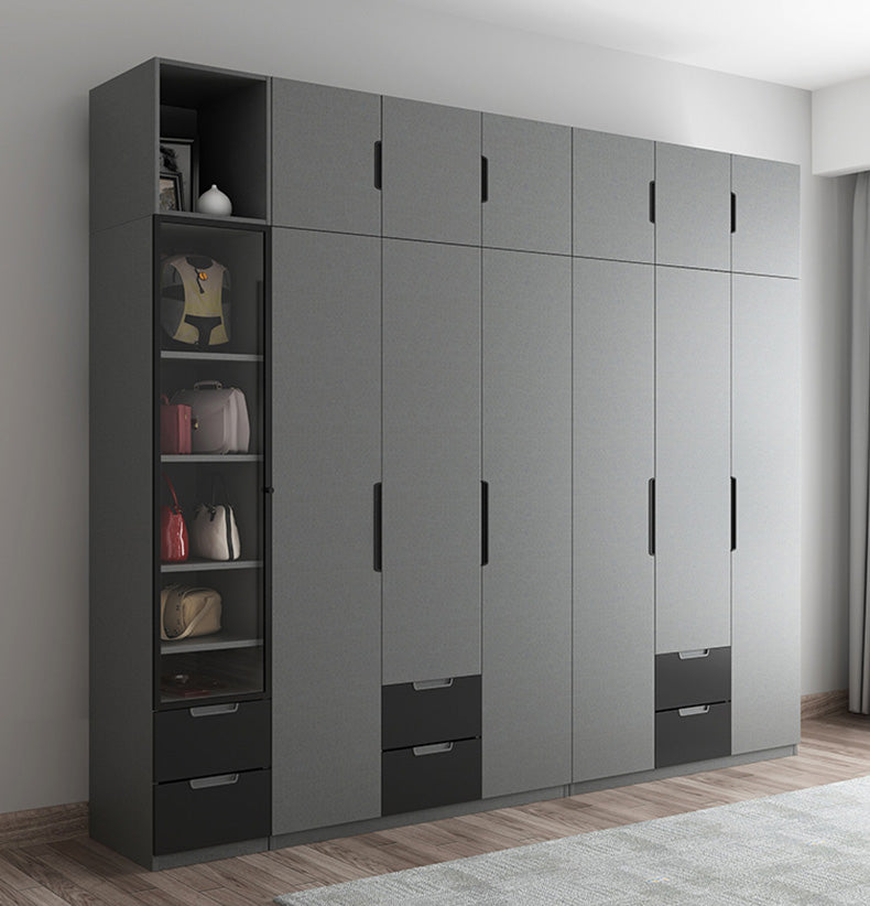 Contemporary Style Wardrobe Armoire Wood Armoire with Door for Bedroom
