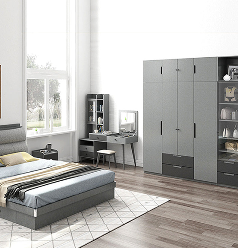 Contemporary Style Wardrobe Armoire Wood Armoire with Door for Bedroom