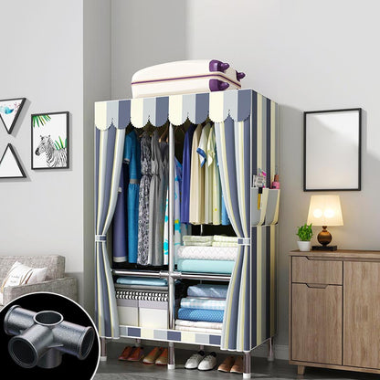 Eigentijdse stijl garderobe armoire houten armoire met kledingrail voor slaapkamer