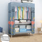 Contemporary Wardrobe Armoire Metal Armoire with Garment Rod for Home