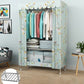 Contemporary Wardrobe Armoire Metal Armoire with Garment Rod for Home