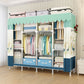Contemporary Wardrobe Armoire Metal Armoire with Garment Rod for Home