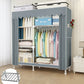 Contemporary Wardrobe Armoire Metal Armoire with Garment Rod for Home