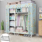 Contemporary Wardrobe Armoire Metal Armoire with Garment Rod for Home