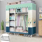 Contemporary Wardrobe Armoire Metal Armoire with Garment Rod for Home