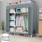 Contemporary Wardrobe Armoire Metal Armoire with Garment Rod for Home
