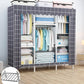 Contemporary Wardrobe Armoire Metal Armoire with Garment Rod for Home
