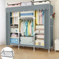 Contemporary Wardrobe Armoire Metal Armoire with Garment Rod for Home