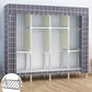 Contemporary Wardrobe Armoire Metal Armoire with Garment Rod for Home