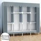 Contemporary Wardrobe Armoire Metal Armoire with Garment Rod for Home