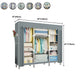 Contemporary Wardrobe Armoire Metal Armoire with Garment Rod for Home
