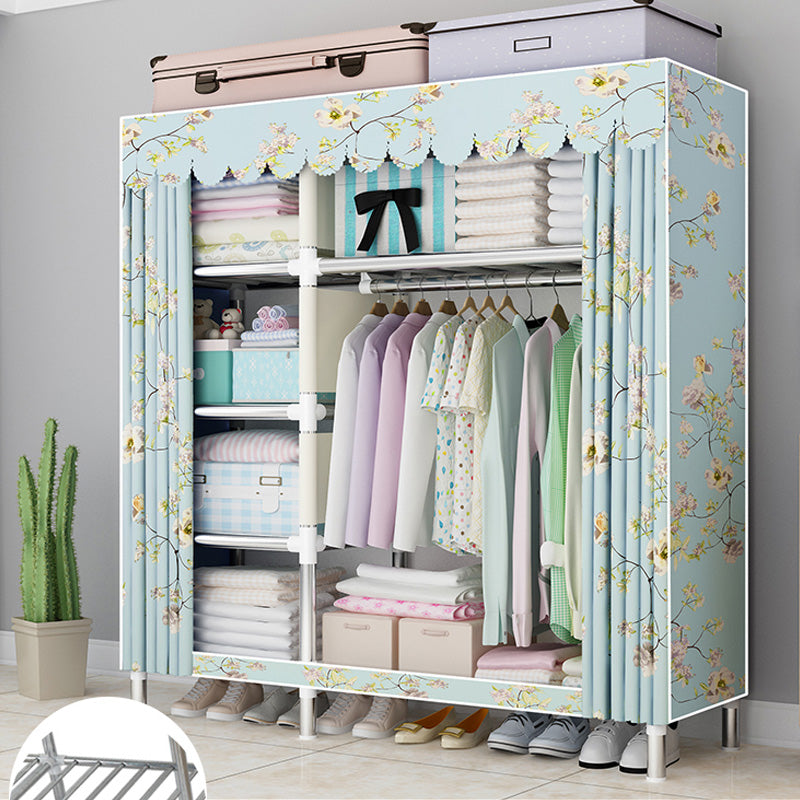 Contemporary Style Wardrobe Armoire Bedroom Armoire with Leg and Shelves