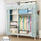 Contemporary Style Wardrobe Armoire Bedroom Armoire with Leg and Shelves