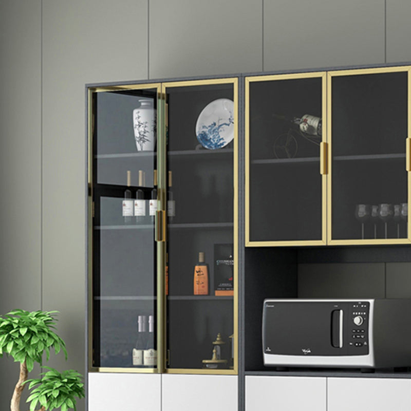 Modern Freestanding Manufactured Wood Wine Bottle Rack with Shelf Clearhalo 'furn' 'furn_wine_racks' 'Furniture' 'Kitchen & Dining Furniture' 'Wine Racks' 'wine_racks' 7862505