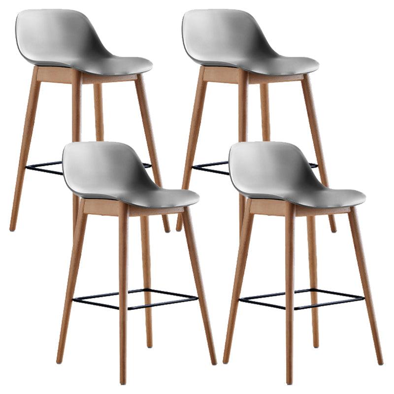 Hedendaagse Acryl Backlest Teller High Stool met houten basis