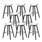 Contemporary Plastic Bucket Bar Stool with Beech Solid Wood Base
