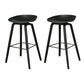 Contemporary Plastic Bucket Bar Stool with Beech Solid Wood Base
