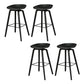 Contemporary Plastic Bucket Bar Stool with Beech Solid Wood Base