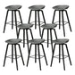 Contemporary Plastic Bucket Bar Stool with Beech Solid Wood Base