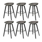 Contemporary Plastic Bucket Bar Stool with Beech Solid Wood Base