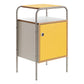Contemporary Yellow Wooden Night Table with 1 Cabinet for Bedroom