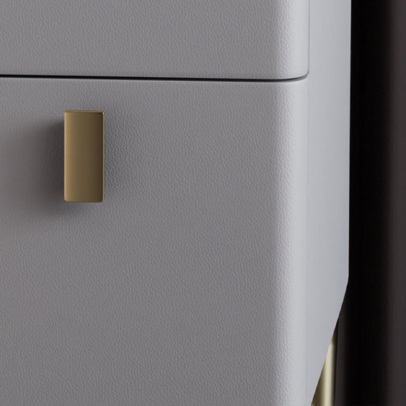 Zeitgenössischer Stein am Nachtbezirk mit 2 Holzschubladen für Schlafzimmer