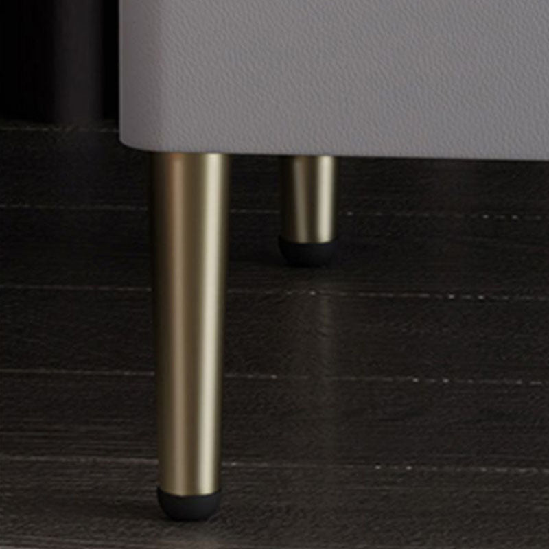 Gabinete de cama de piedra contemporáneo con 2 cajones de madera para dormitorio