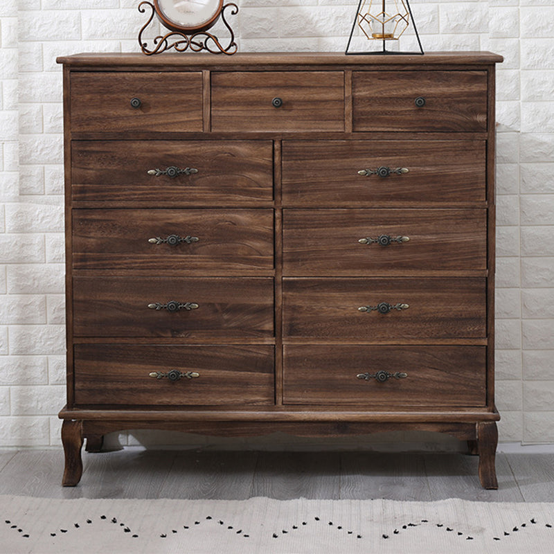 Nautical Storage Chest Bedroom Solid Wood Chest with Drawers