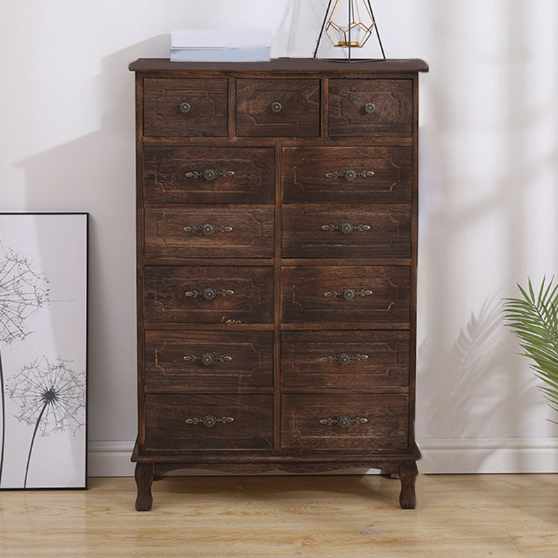 Nautical Storage Chest Bedroom Solid Wood Chest with Drawers