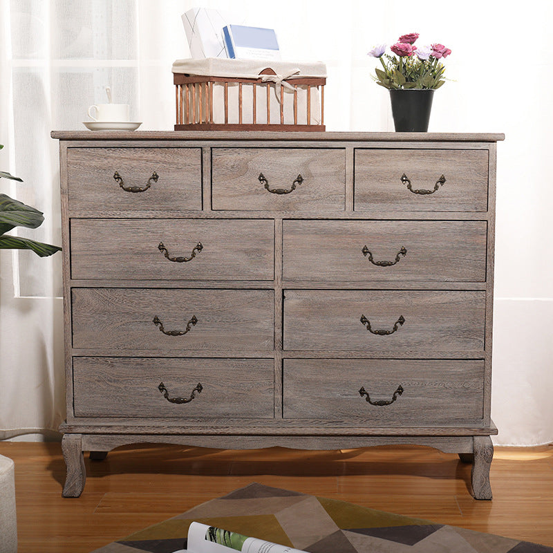 Nautical Storage Chest Bedroom Solid Wood Chest with Drawers