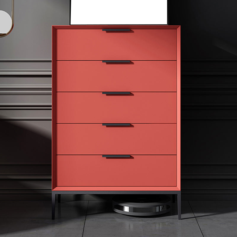 Scandinavische houten opbergkist met zachte close laden voor slaapkamer