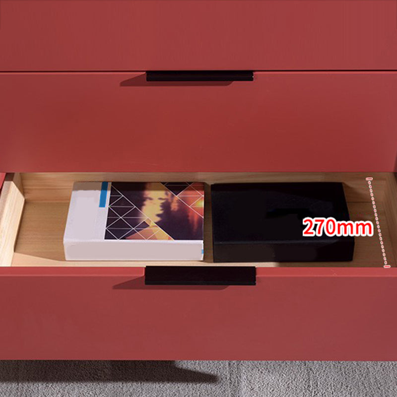 Scandinavische houten opbergkist met zachte close laden voor slaapkamer