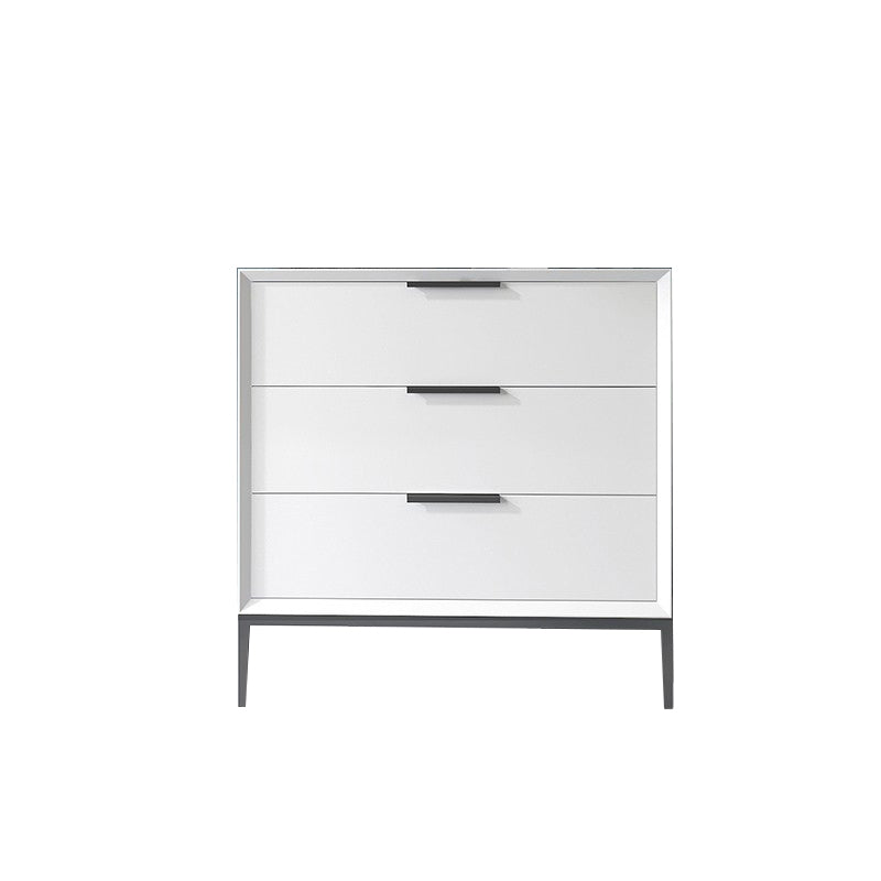 Scandinavische houten opbergkist met zachte close laden voor slaapkamer